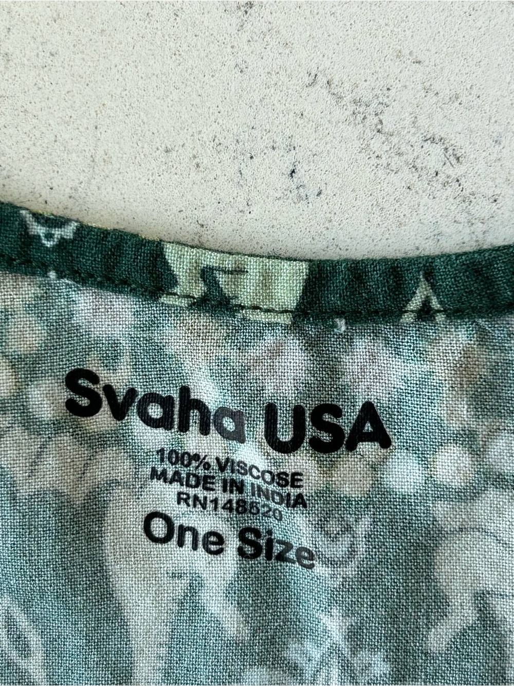 Svaha Green Dragon Print Kaftan Swimsuit Cover-Up House Dress One Size - Picture 4 of 9